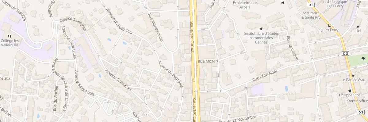 Plan du 43 Bd Carnot à Cannes