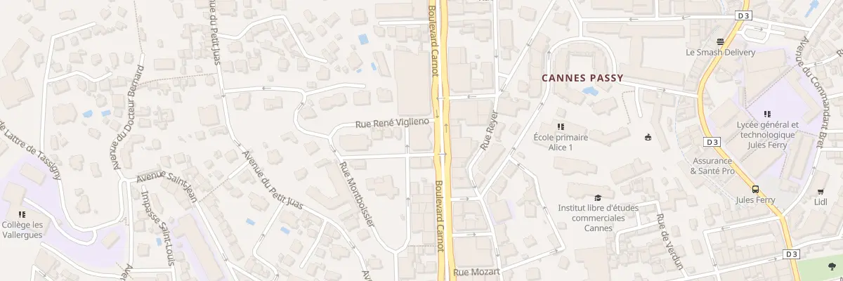 Plan du 65 Bd Carnot à Cannes