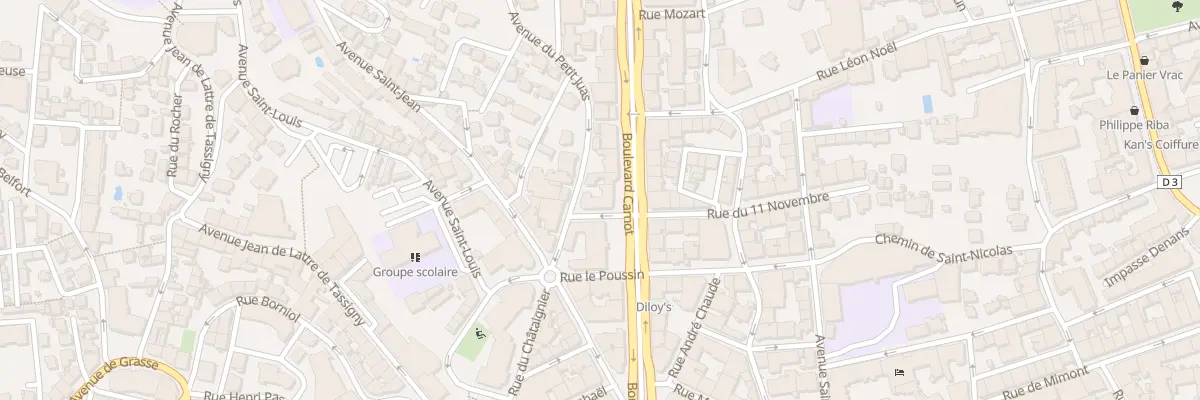 Plan du 21 Bd Carnot à Cannes