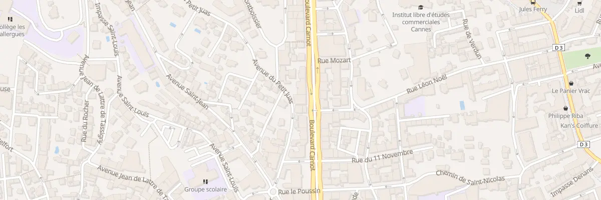 Plan du 33 Bd Carnot à Cannes
