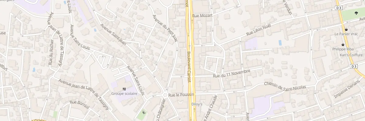 Plan du 25 Bd Carnot à Cannes