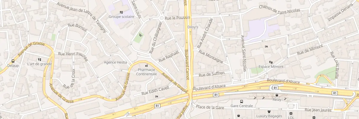 Plan du 9 Bd Carnot à Cannes