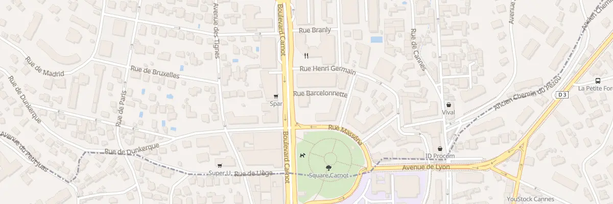Plan du 121 Bd Sadi Carnot au Cannet