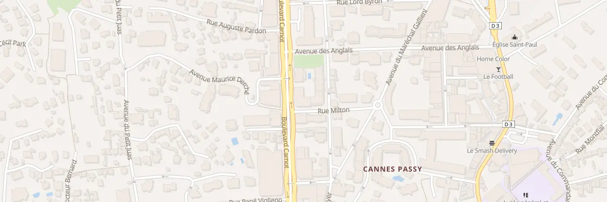 Plan du 74 Bd Carnot à Cannes