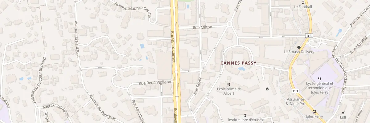 Plan du 66 Bd Carnot à Cannes