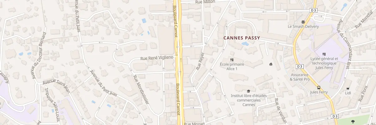 Plan du 60 Bd Carnot à Cannes
