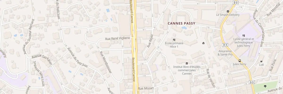 Plan du 58 Bd Carnot à Cannes