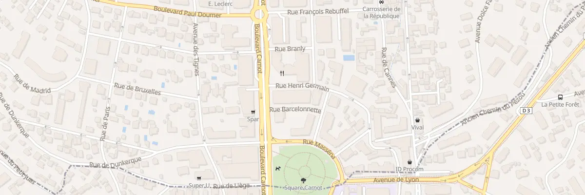 Plan du 119B Bd Sadi Carnot au Cannet