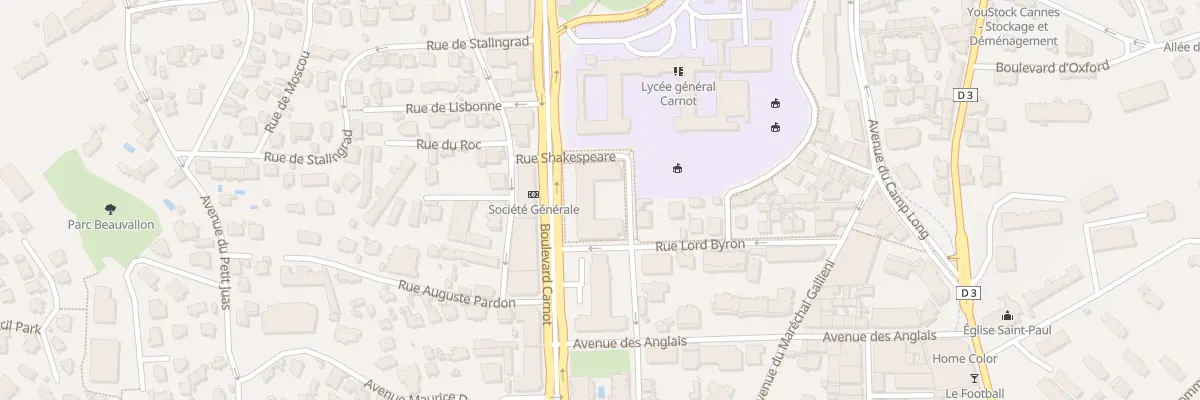 Plan du 88 Bd Carnot à Cannes