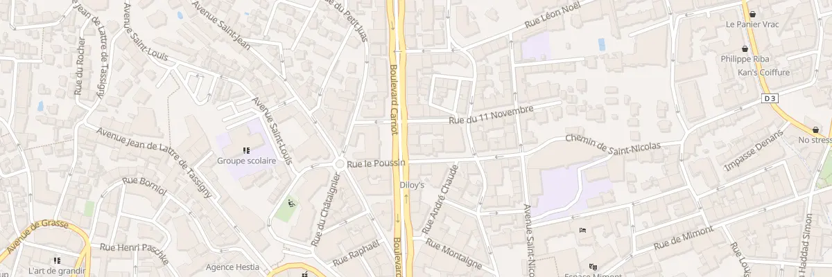 Plan du 24 Bd Carnot à Cannes