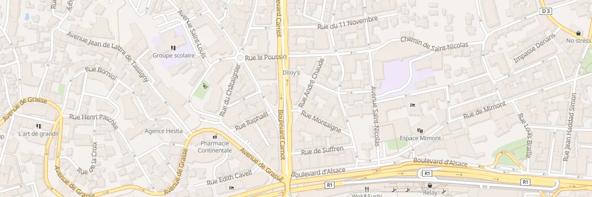 Plan du 12 Bd Carnot à Cannes