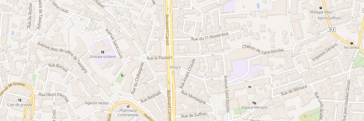 Plan du 4 Rue Jean Goujon à Cannes