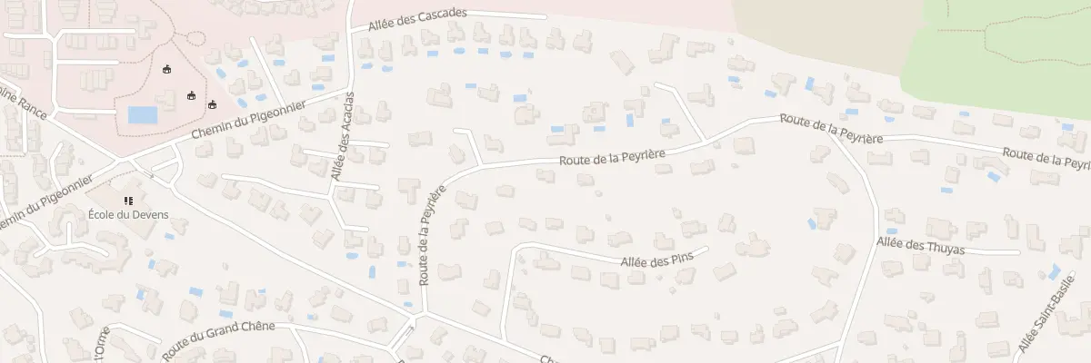 Plan du 228 Rte de la Peyrière à Mougins