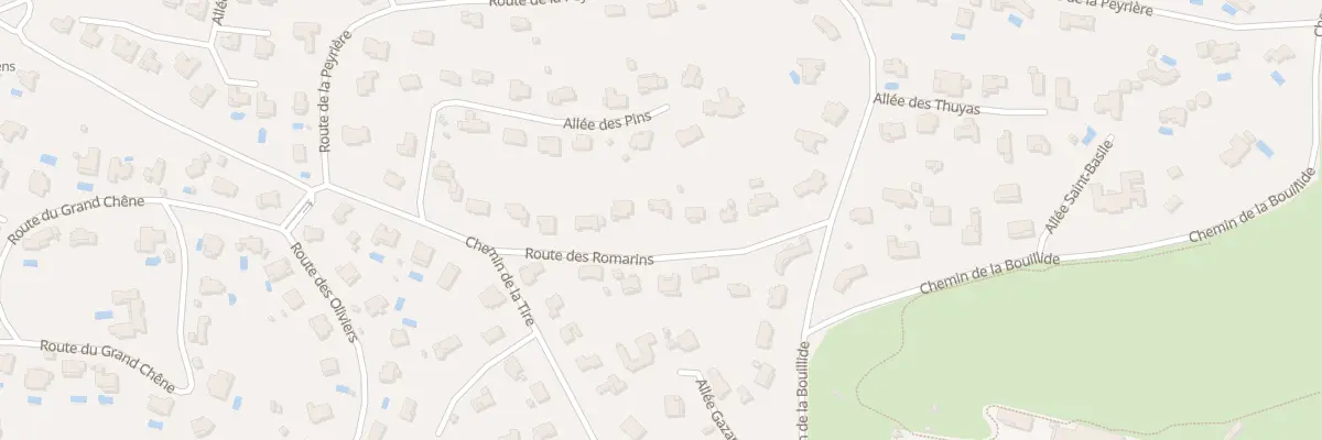 Plan du 121 Rte des Romarins à Mougins