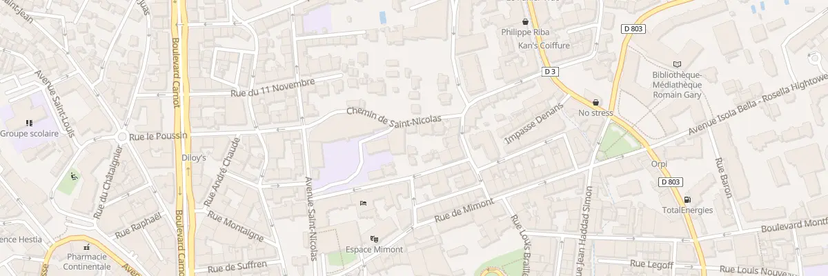 Plan du 11 Rue Lycklama à Cannes