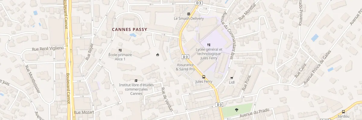Plan du 113 Bd de la République à Cannes