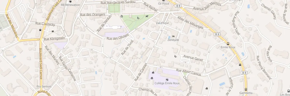 Plan du 15 Rue de la Tour au Cannet