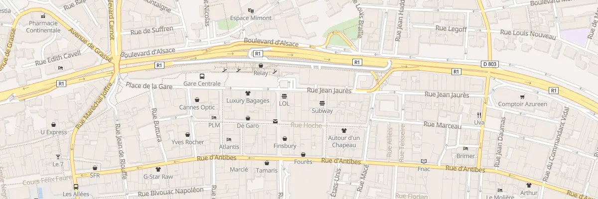 Plan du 22 Rue Jean Jaurès à Cannes