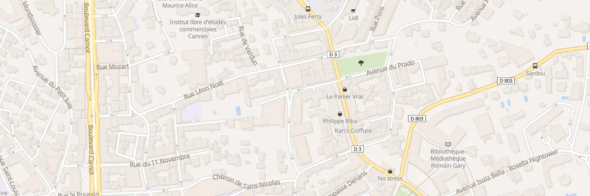 Plan du 81 Bd de la République à Cannes