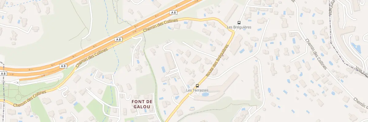 Plan du 9001 Rue des Hautes Breguieres au Cannet