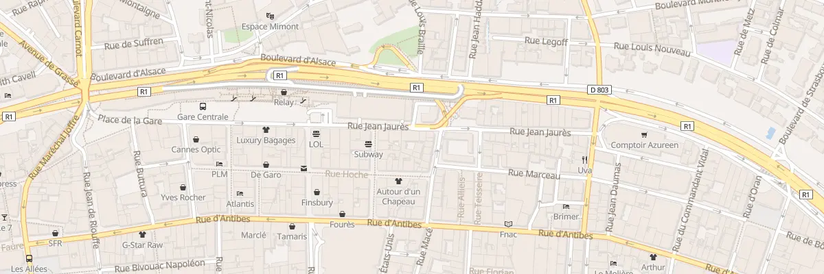 Plan du 34 Rue Jean Jaurès à Cannes