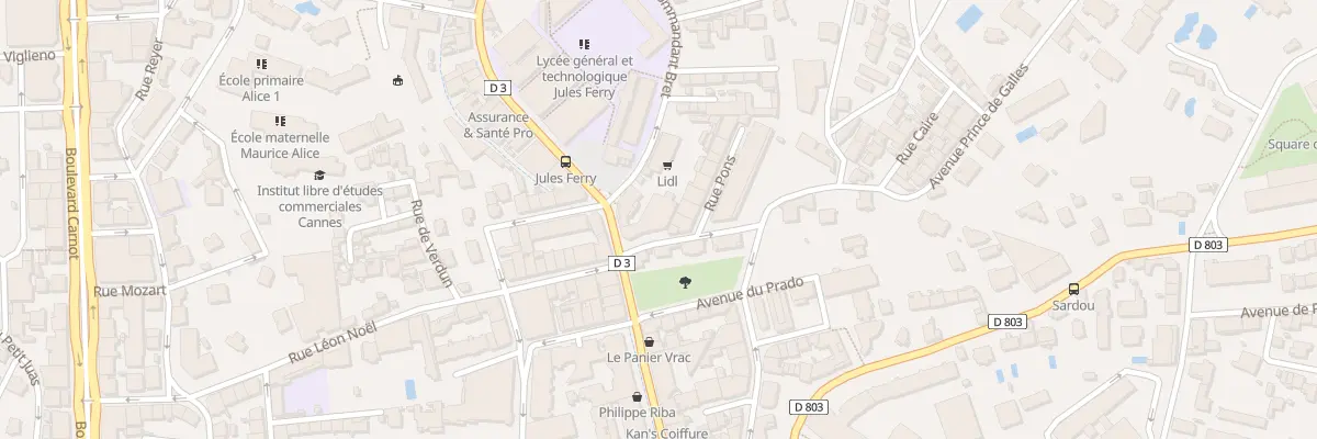 Plan du 76 Bd de la République à Cannes