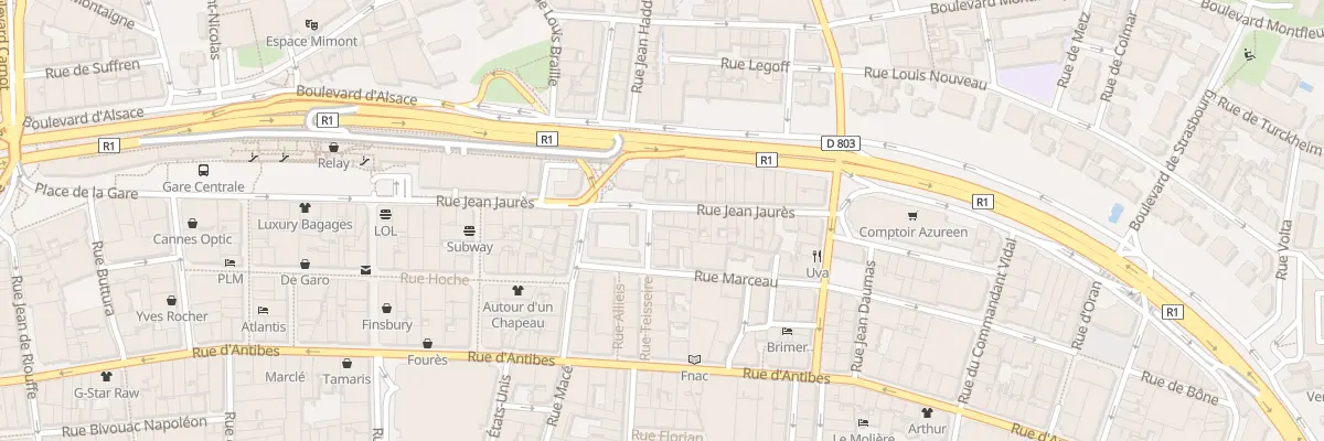 Plan du 38 Rue Jean Jaurès à Cannes