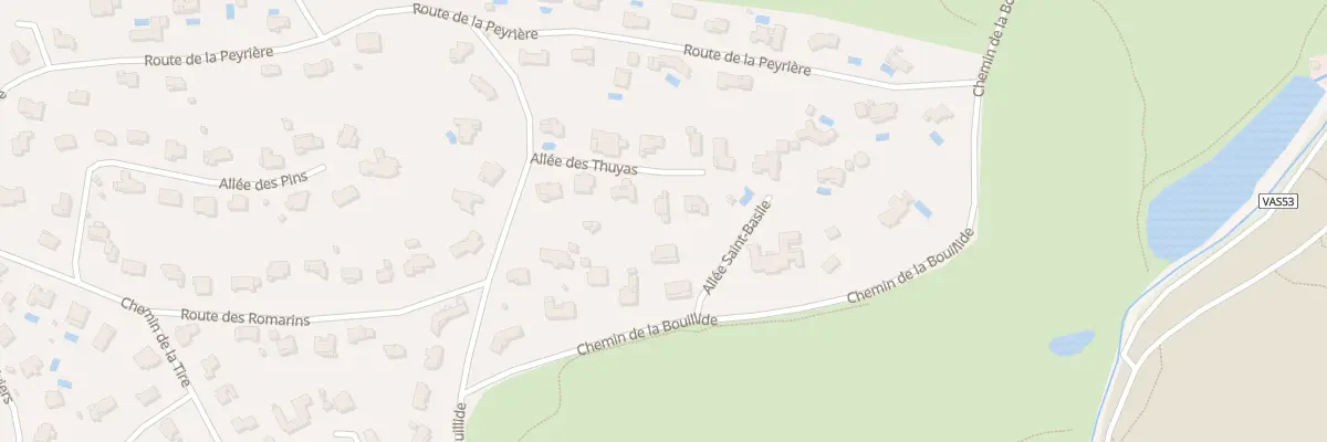 Plan du 90 All des Thuyas à Mougins