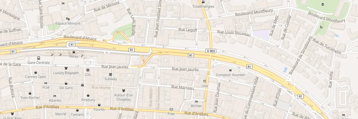 Plan du 21A Rue Jean Jaurès à Cannes