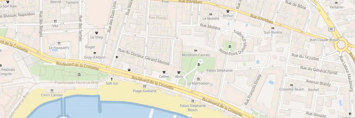 Plan du 45 Bd de la Croisette à Cannes