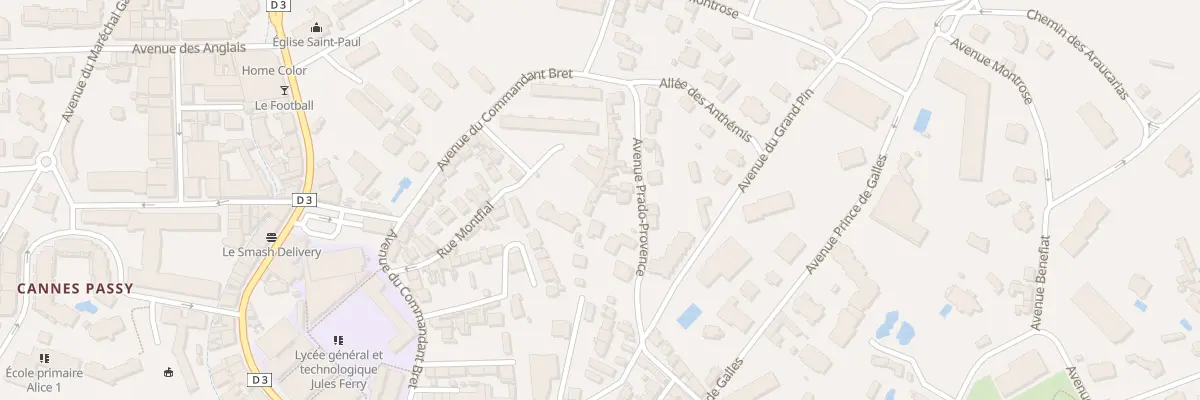 Plan du 13 Av Prado Provence à Cannes