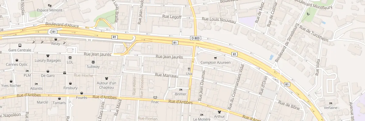 Plan du 62 Rue Jean Jaurès à Cannes