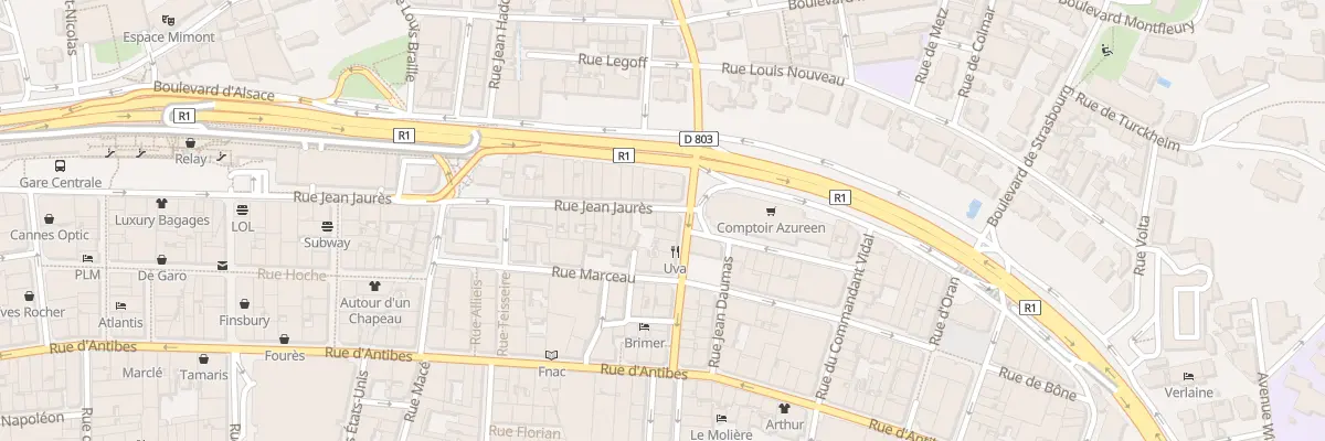 Plan du 64 Rue Jean Jaurès à Cannes