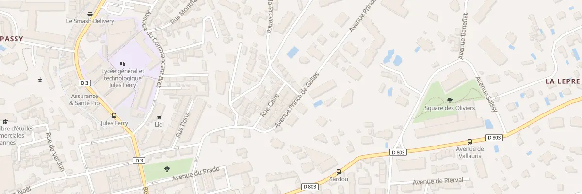 Plan du 39 Av Prince de Galles à Cannes