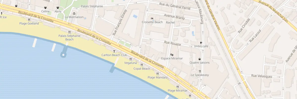 Plan du 61 Bd de la Croisette à Cannes