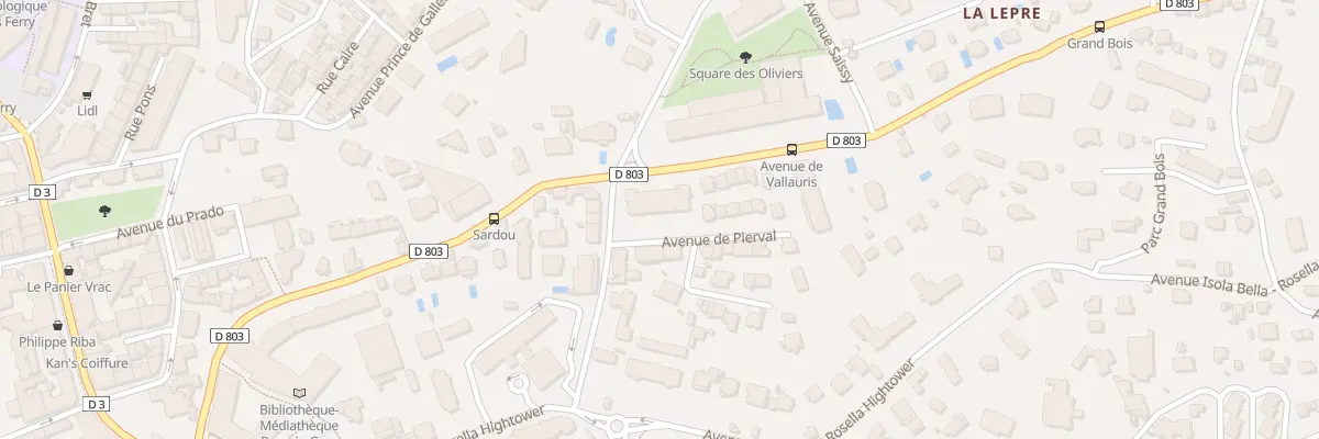 Plan du 40 Av de Vallauris à Cannes