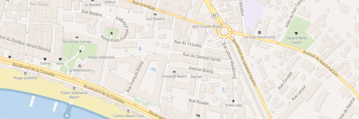 Plan du 4 Rue Général Ferrié à Cannes