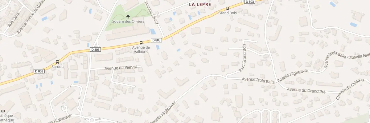 Plan du 64Q Av de Vallauris à Cannes