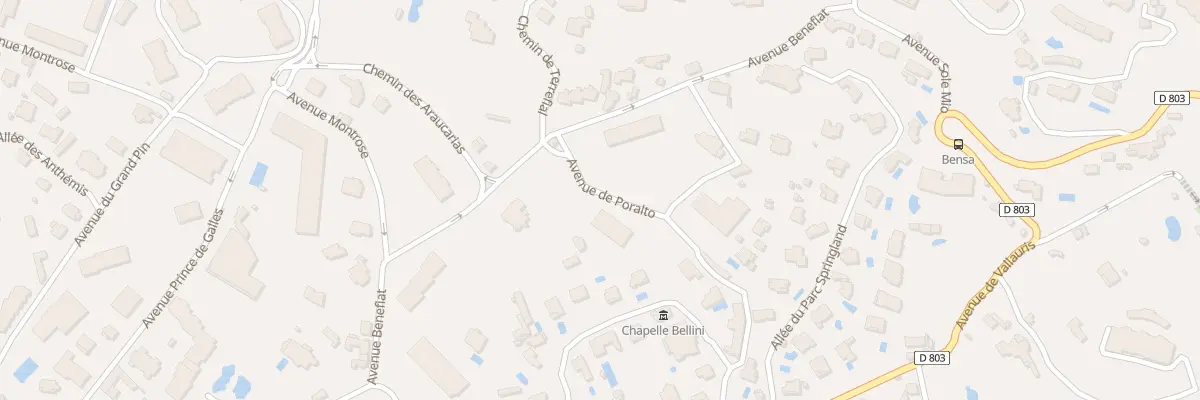 Plan du 12V Av Saissy à Cannes
