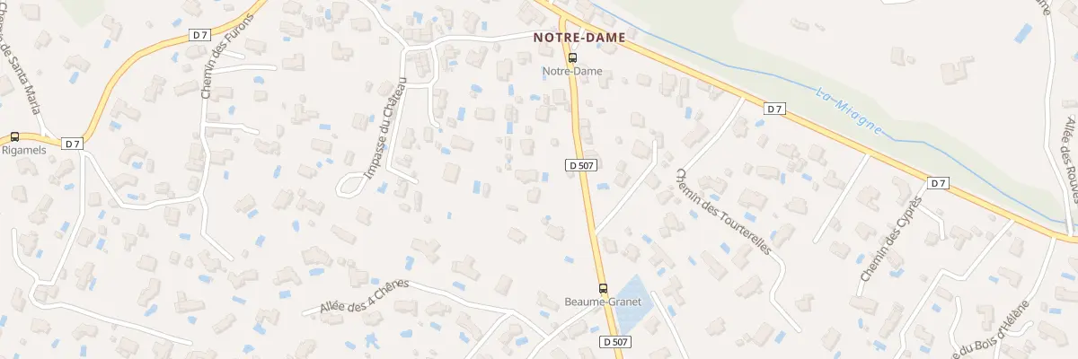 Plan du 1277 Rte de Notre Dame à Roquefort-les-Pins