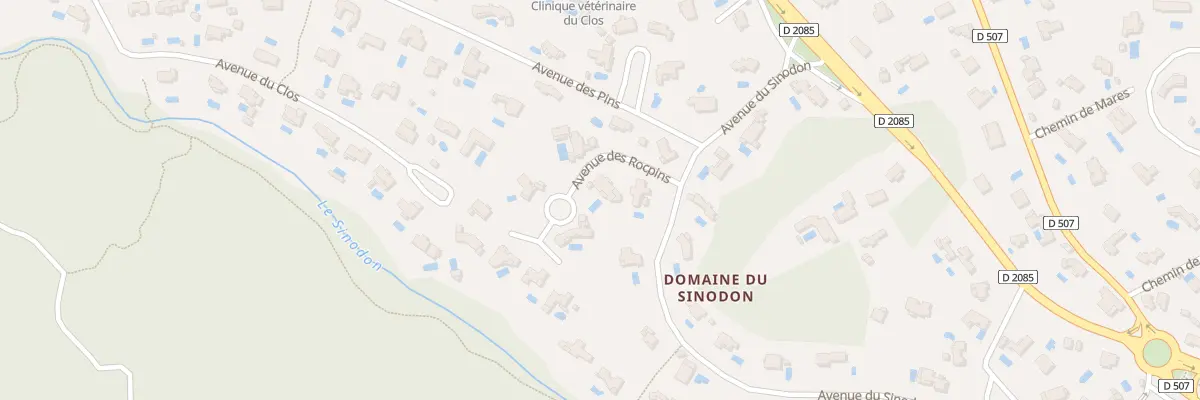 Plan du 1 Av des Rocpins à Roquefort-les-Pins