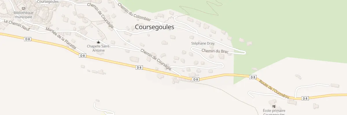 Plan du 630 Che du Brec à Coursegoules