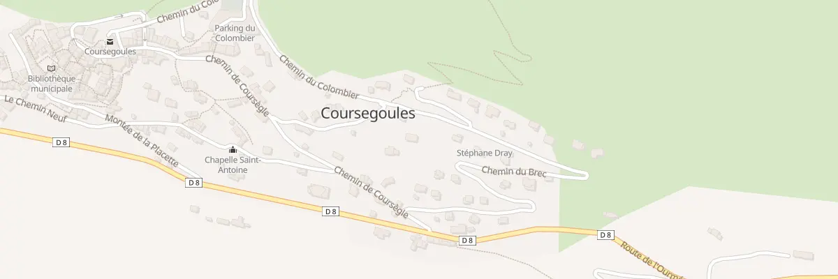 Plan du 380 Che du Brec à Coursegoules