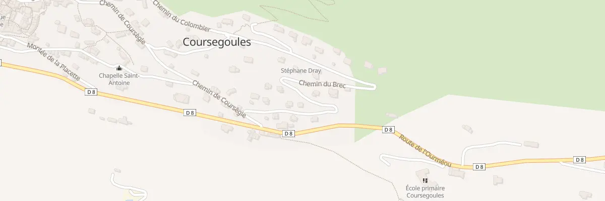 Plan du 566 Che du Brec à Coursegoules