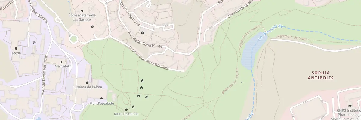 Plan du 9001 Prom de la Bouillide à Valbonne