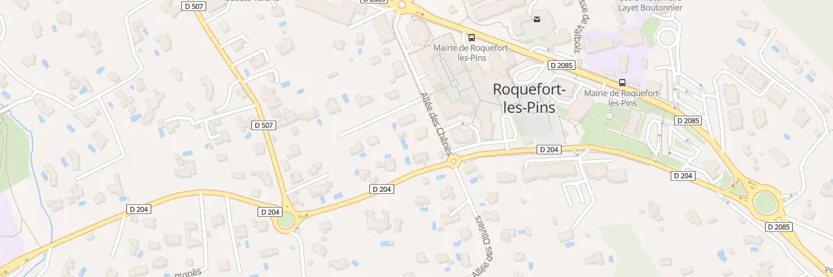 Plan du 8 All des Chênes à Roquefort-les-Pins