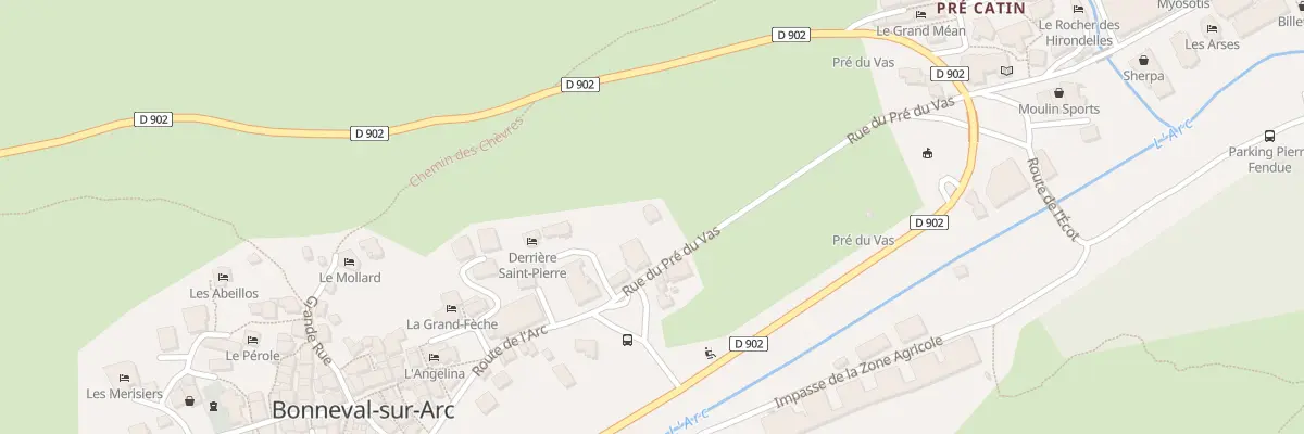 Plan du 38 Derriere Saint Pierre à Bonneval-sur-Arc