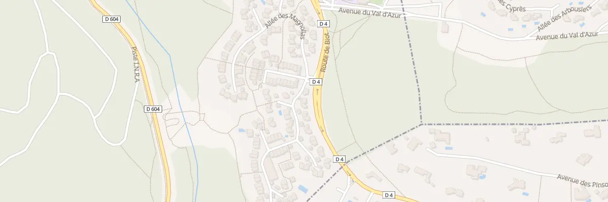 Plan du 1 All des Plaqueminiers à Valbonne