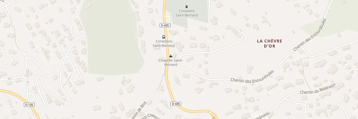 Plan du 852 Che de Saint Bernard à Vallauris