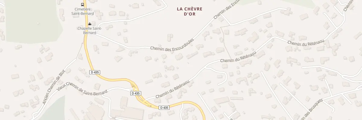 Plan du 295 Che des Encourdoules à Vallauris